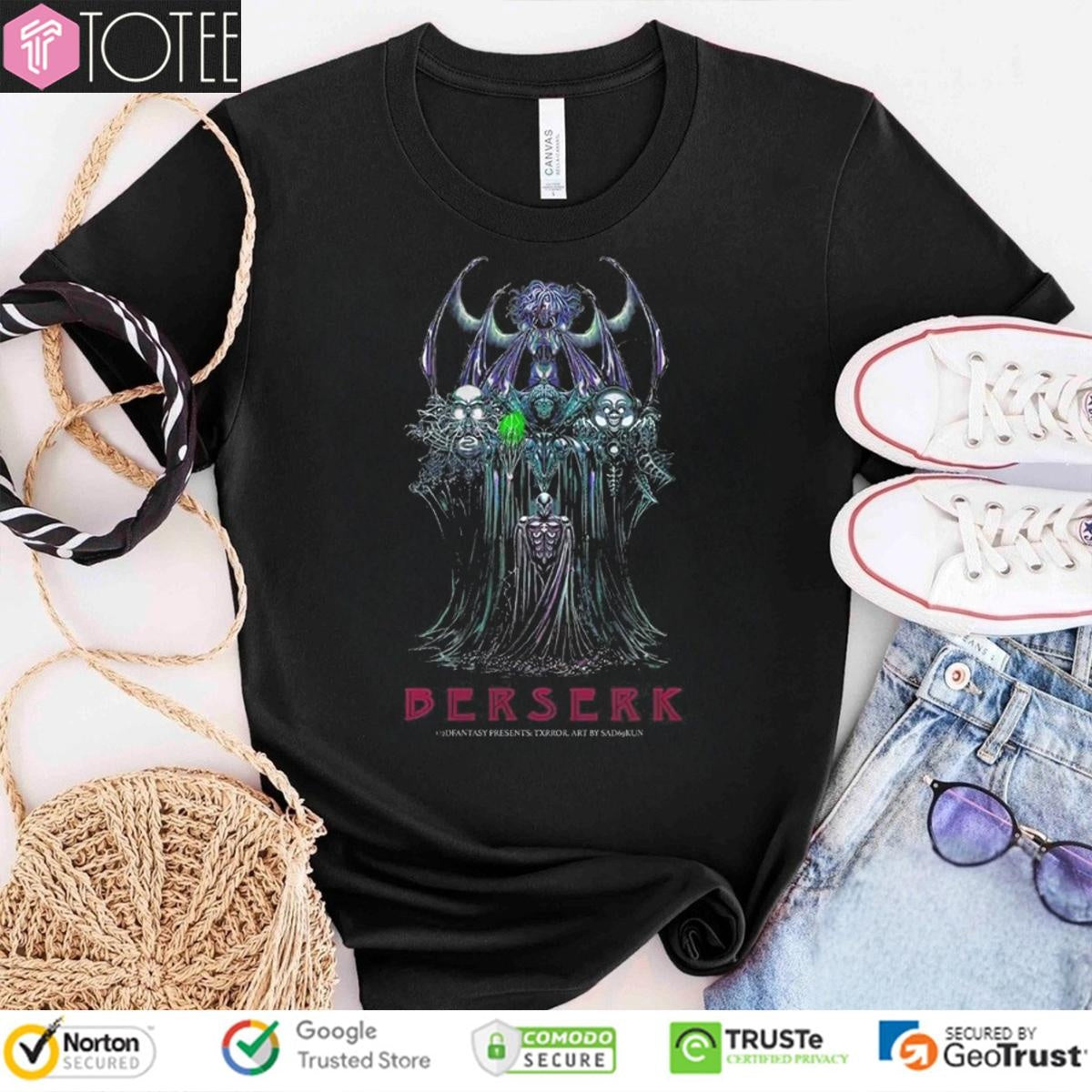Berserk Dark Lords Gothic Anime Graphic T-shirt