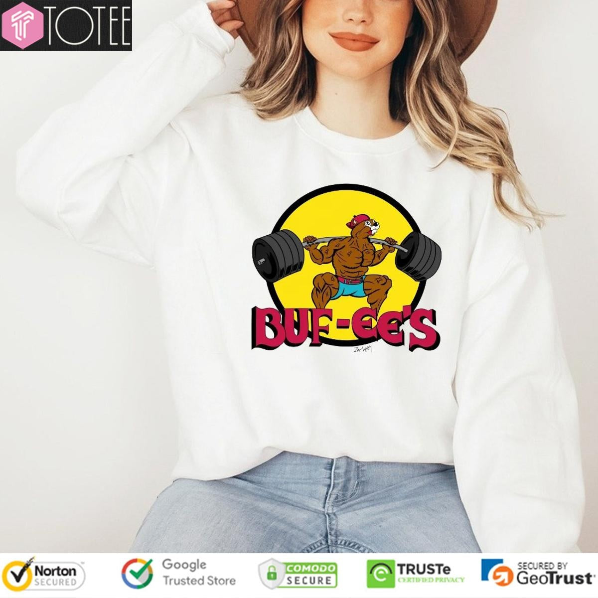 Buf-Ees Parody Buc-Ees Weightlifting sweatshirt