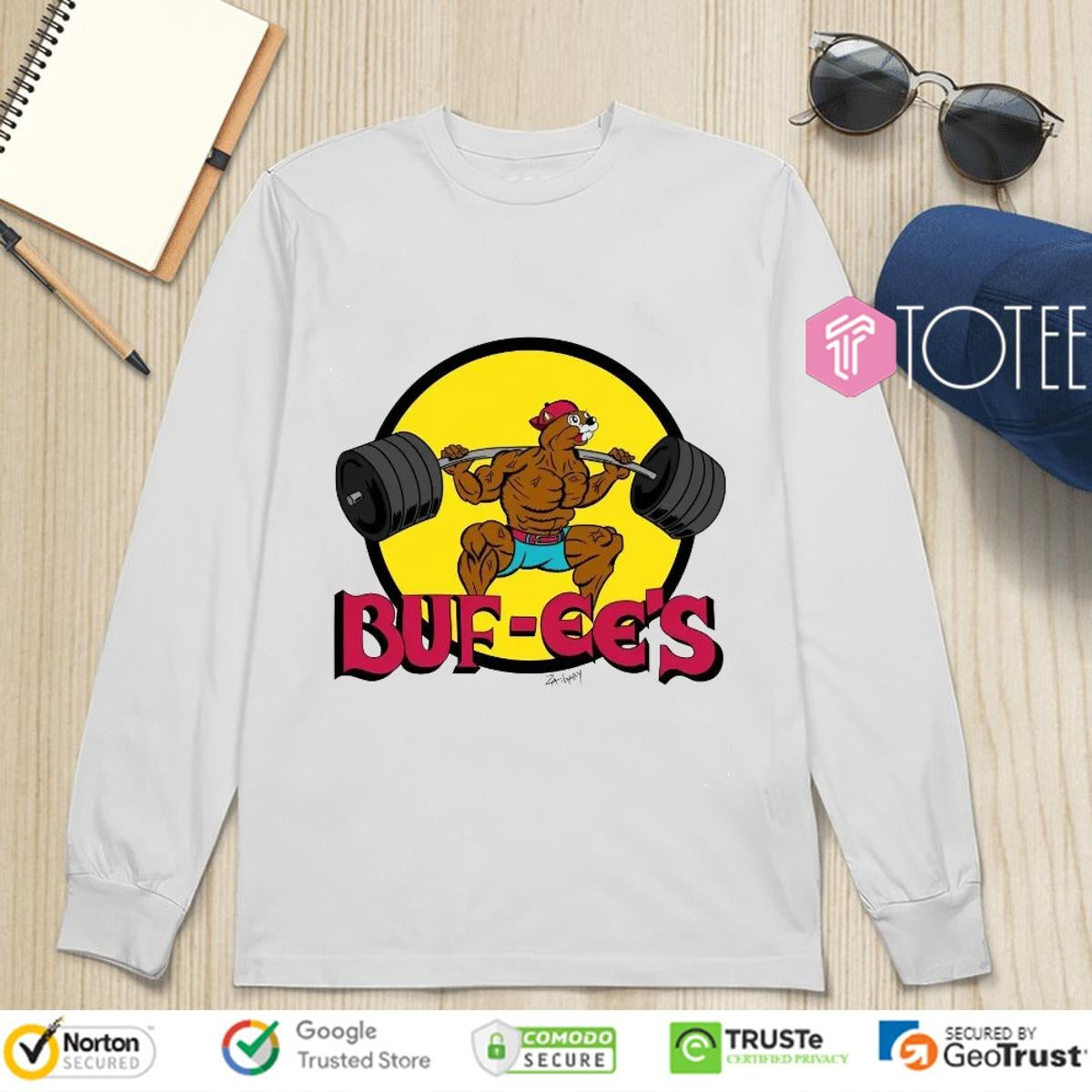 Buf-Ees Parody Buc-Ees Weightlifting sweatshirt