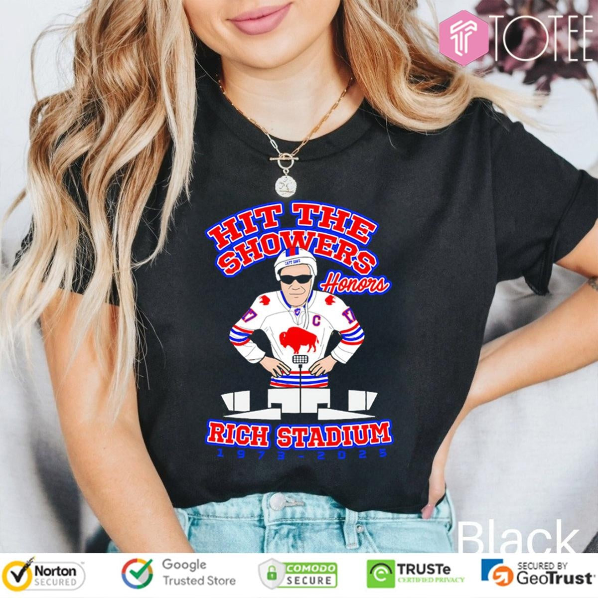 Buffalo Bills Hit The Showers Honors Rich Stadium 1973-2025 T-shirt