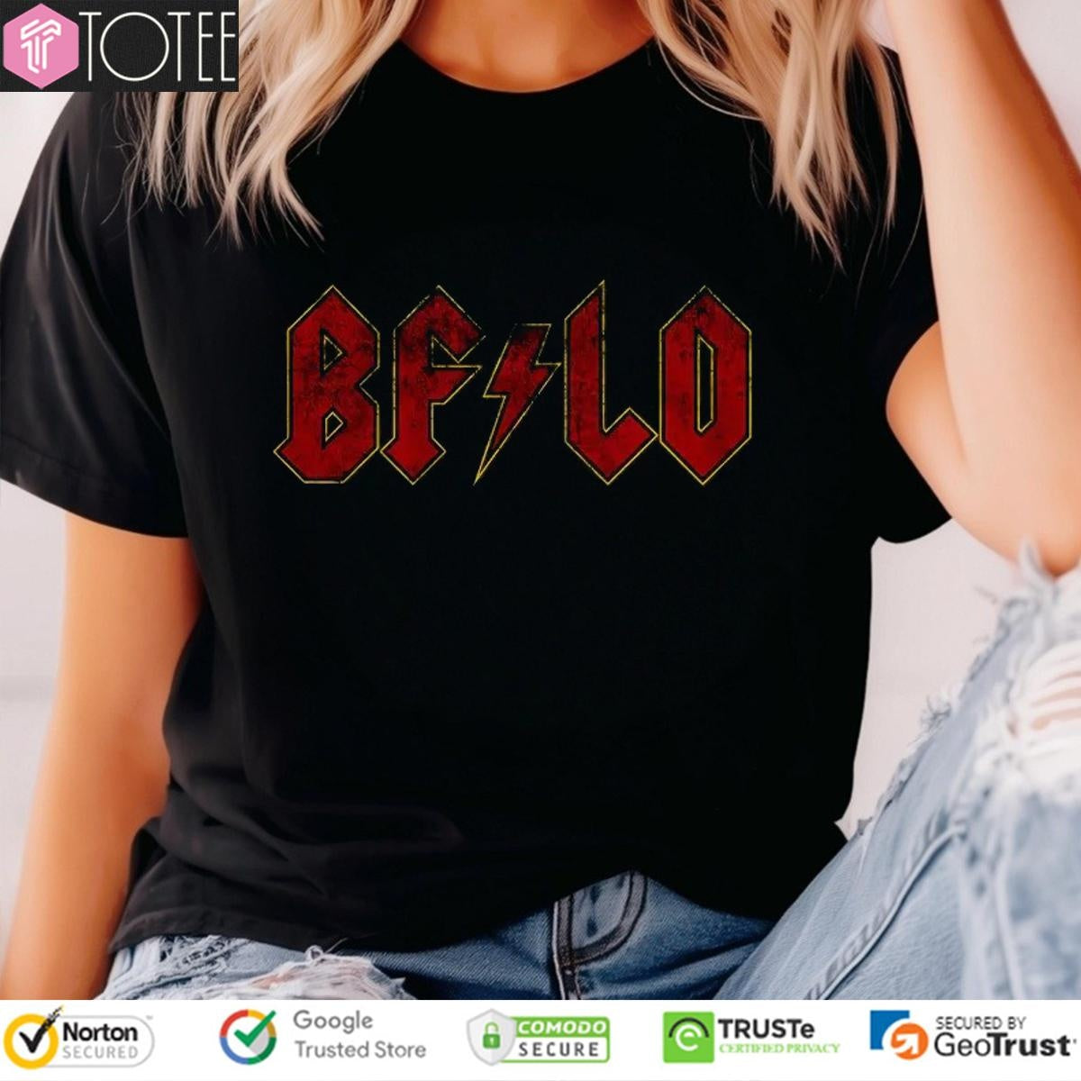 Buffalo Rocks Parody Acdc Logo T-shirt