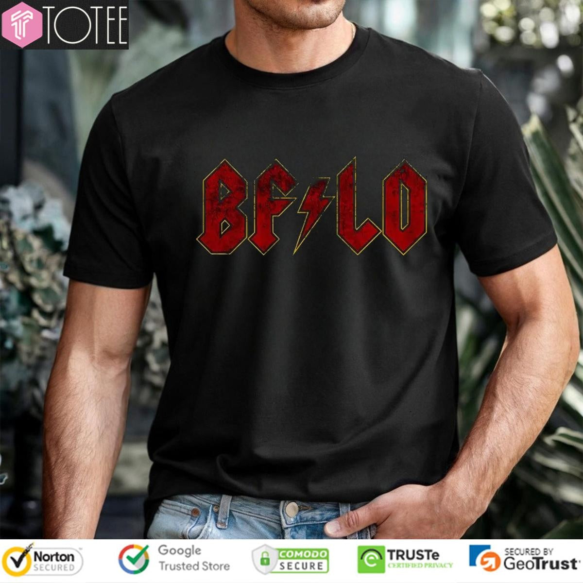 Buffalo Rocks Parody Acdc Logo T-shirt