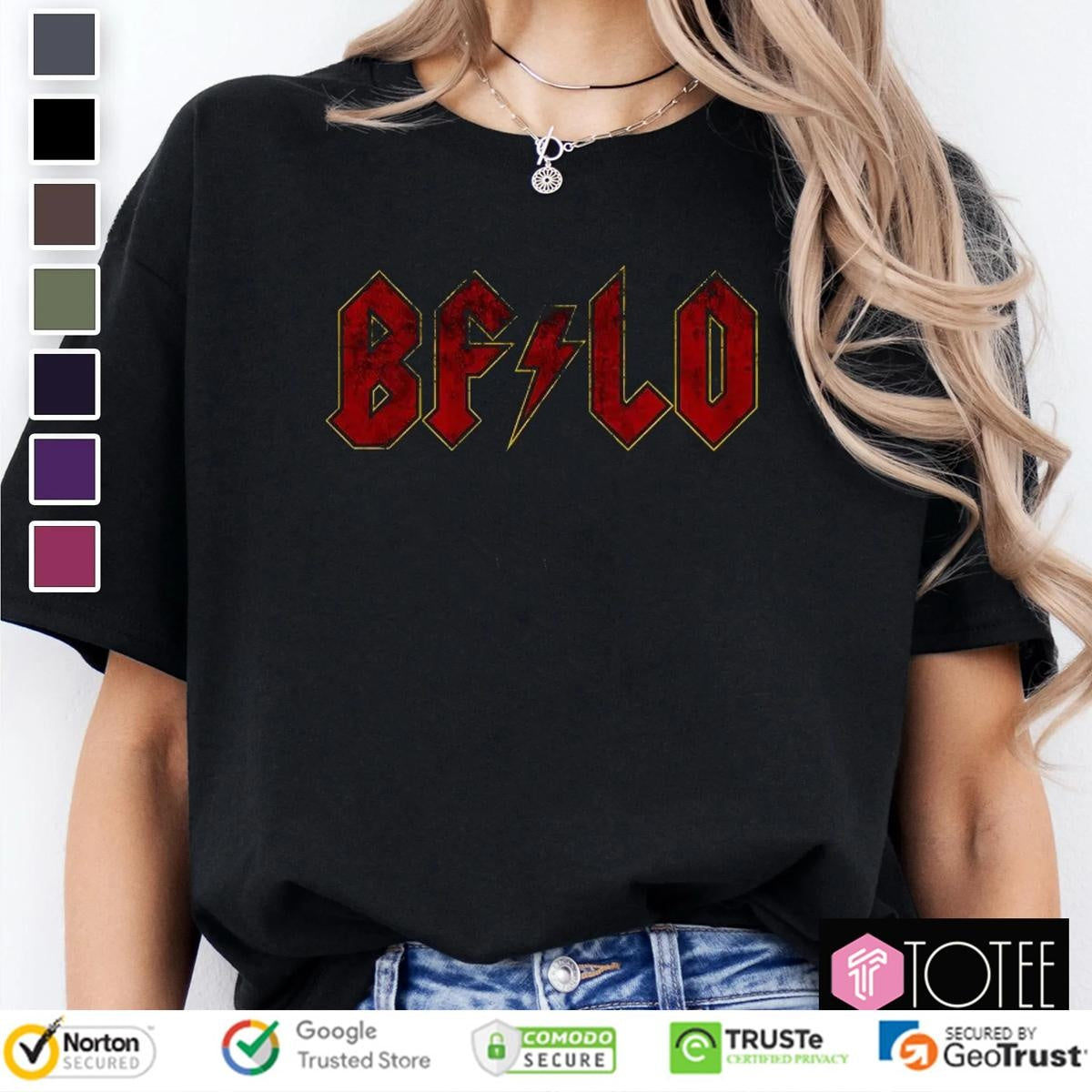 Buffalo Rocks Parody Acdc Logo T-shirt