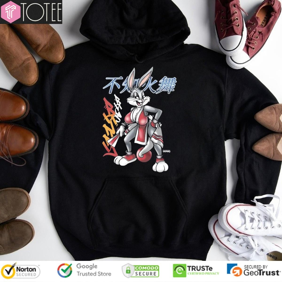 Bugs Bunny Mai Shiranui Street Fighter Looney Tunes T-shirt