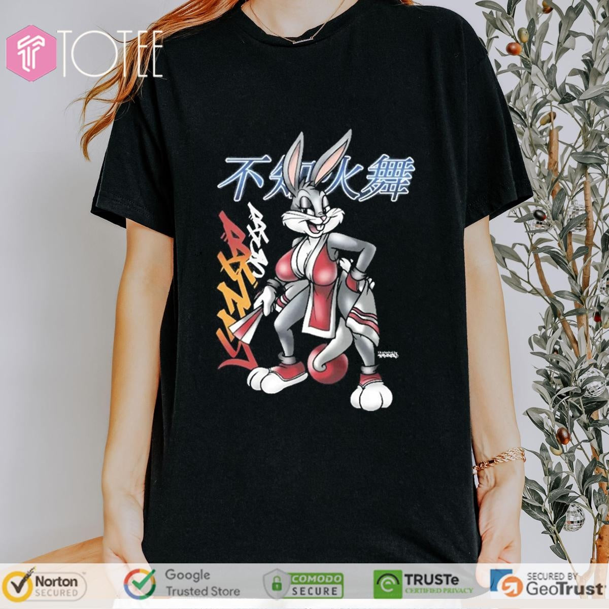 Bugs Bunny Mai Shiranui Street Fighter Looney Tunes T-shirt