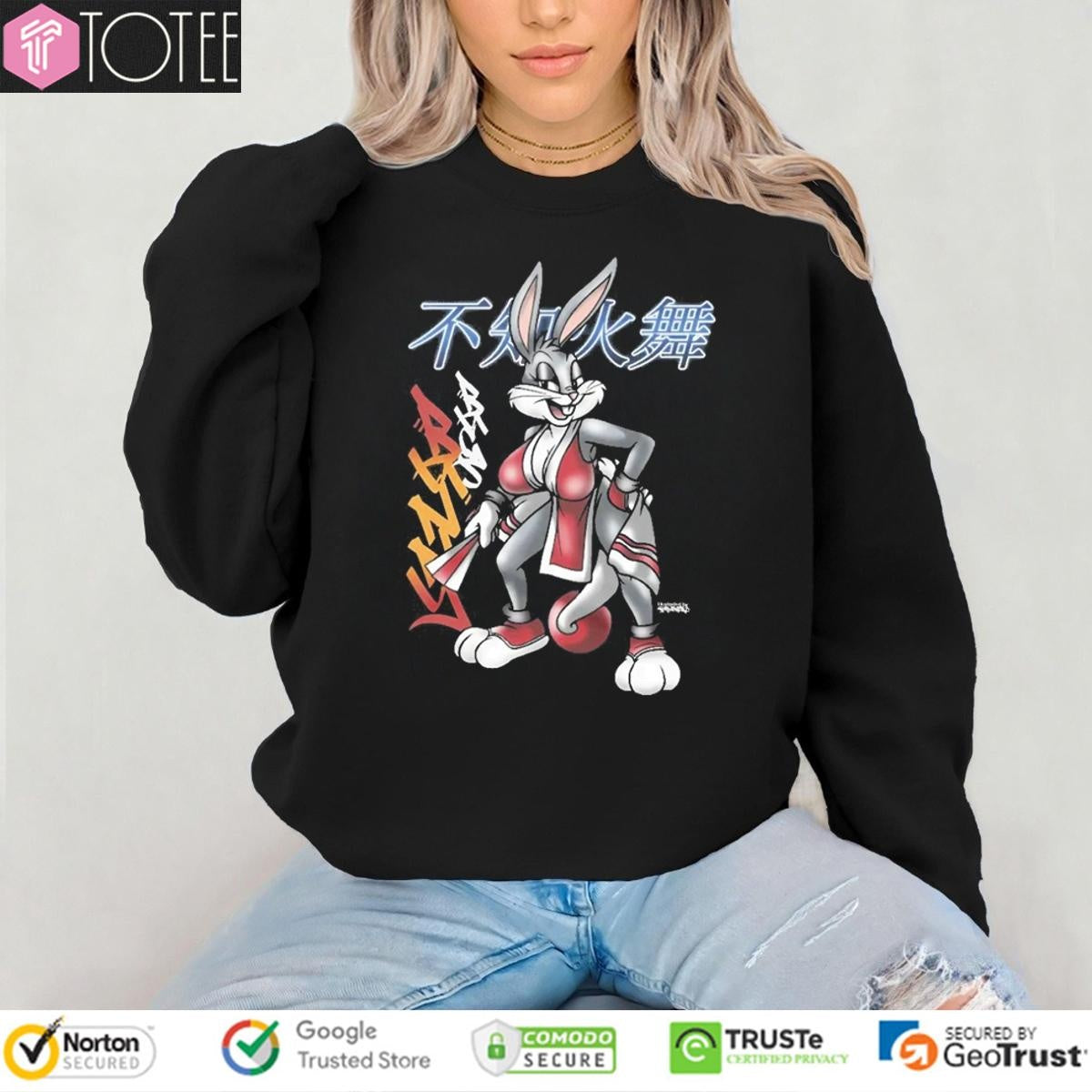 Bugs Bunny Mai Shiranui Street Fighter Looney Tunes T-shirt