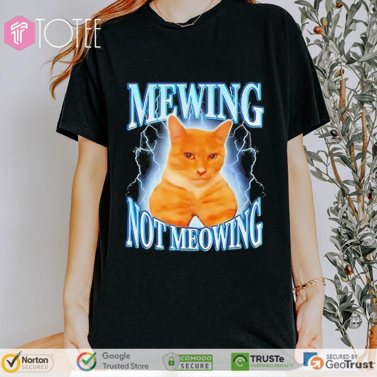 Cat Mewing Not Meowing Graphic Bootleg T-shirt