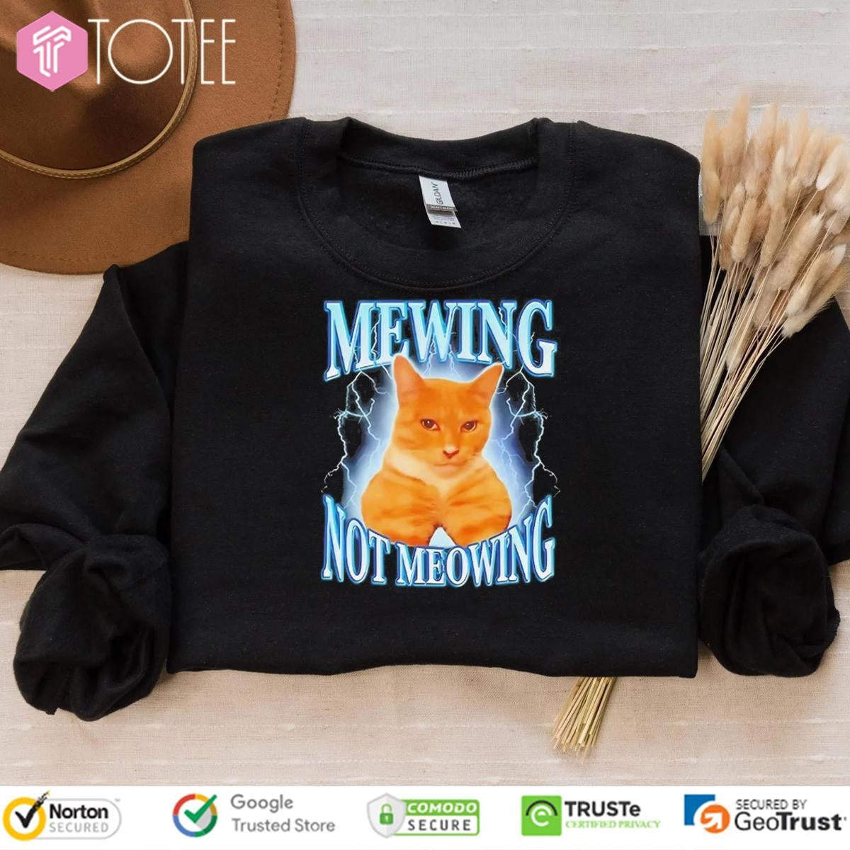Cat Mewing Not Meowing Graphic Bootleg T-shirt