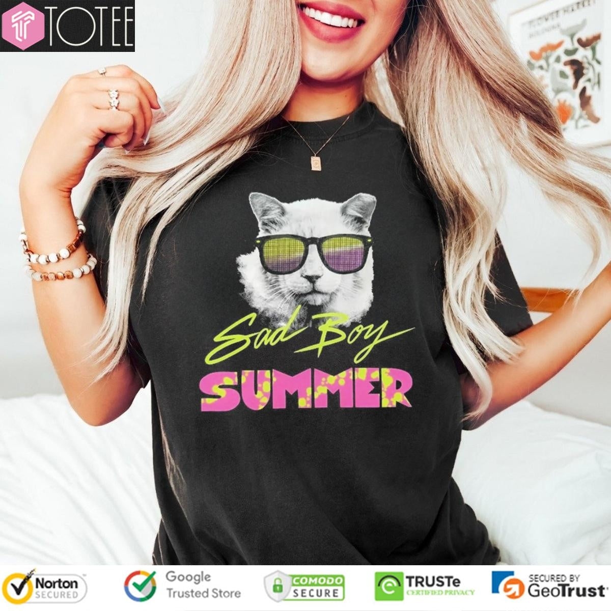 Cat Sad Boy Summer T-shirt