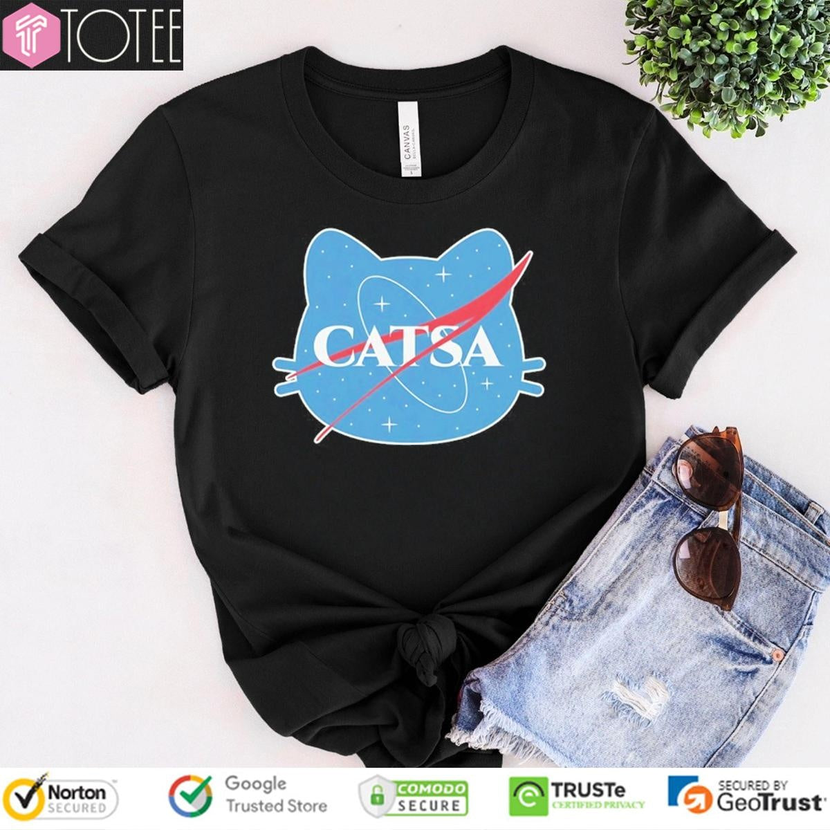 Catsa Parody Nasa Space Cat T-shirt