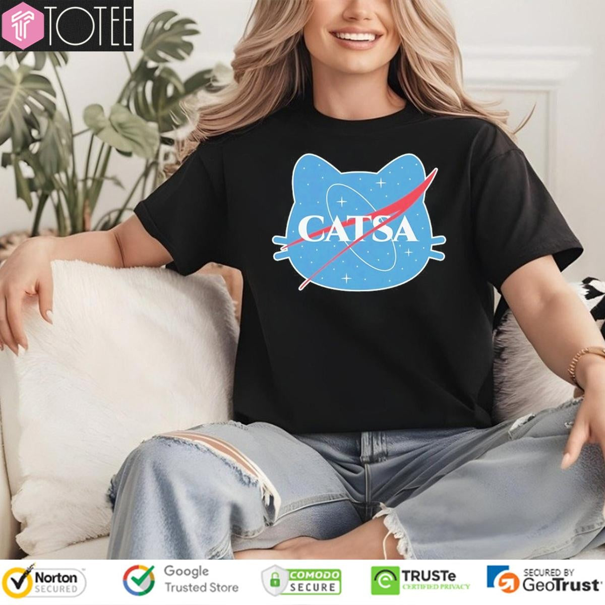Catsa Parody Nasa Space Cat T-shirt