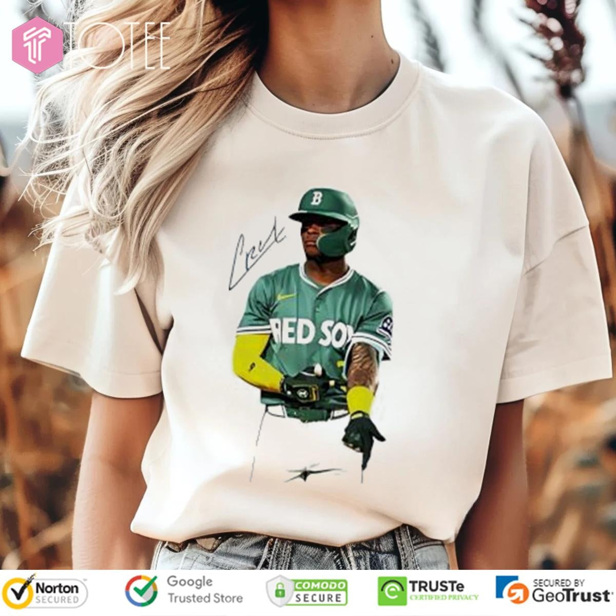 Ceddanne Rafaela Boston Red Sox Signature T-shirt