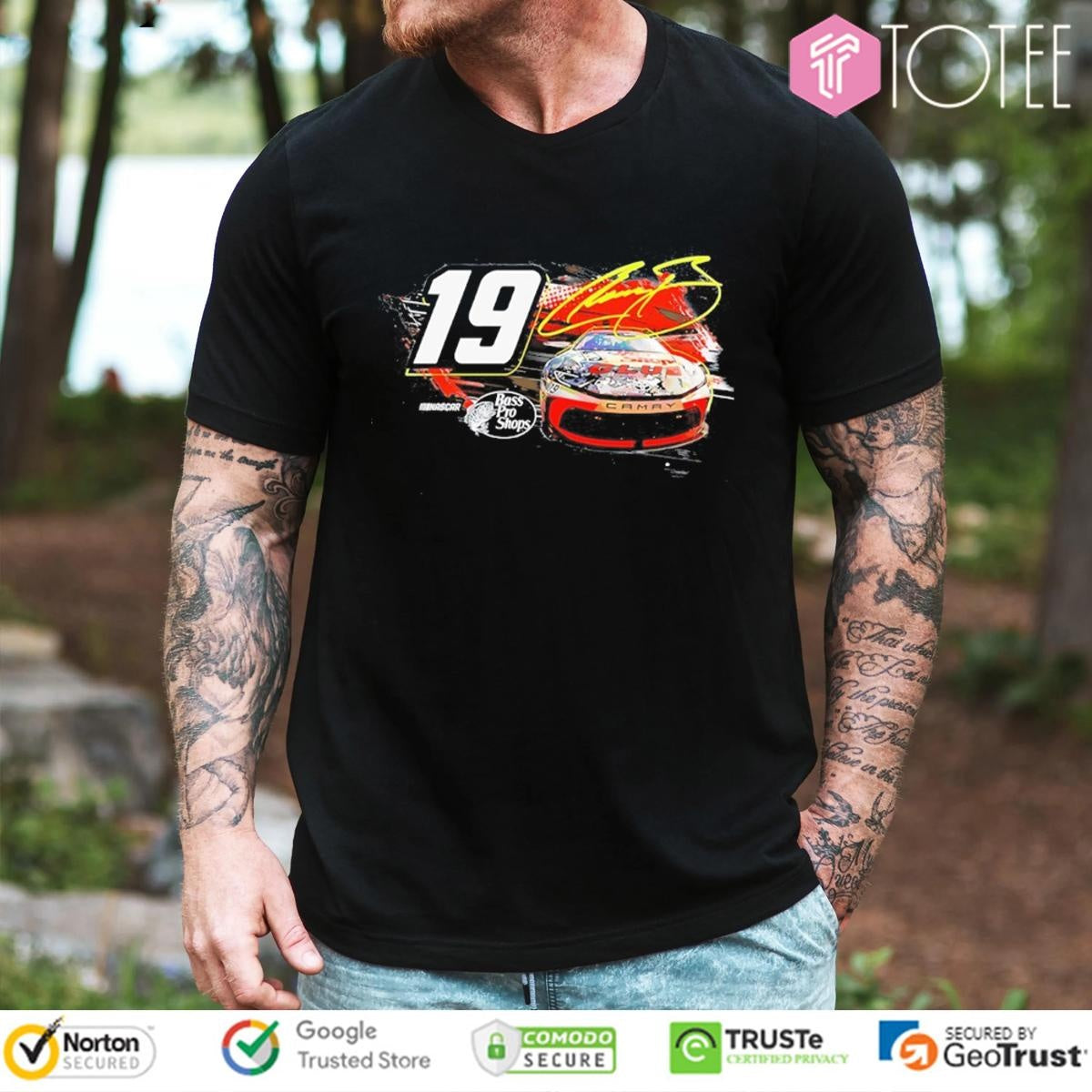 Chase Briscoe 19 Nascar Bass Pro Shops Car Signature T-shirt