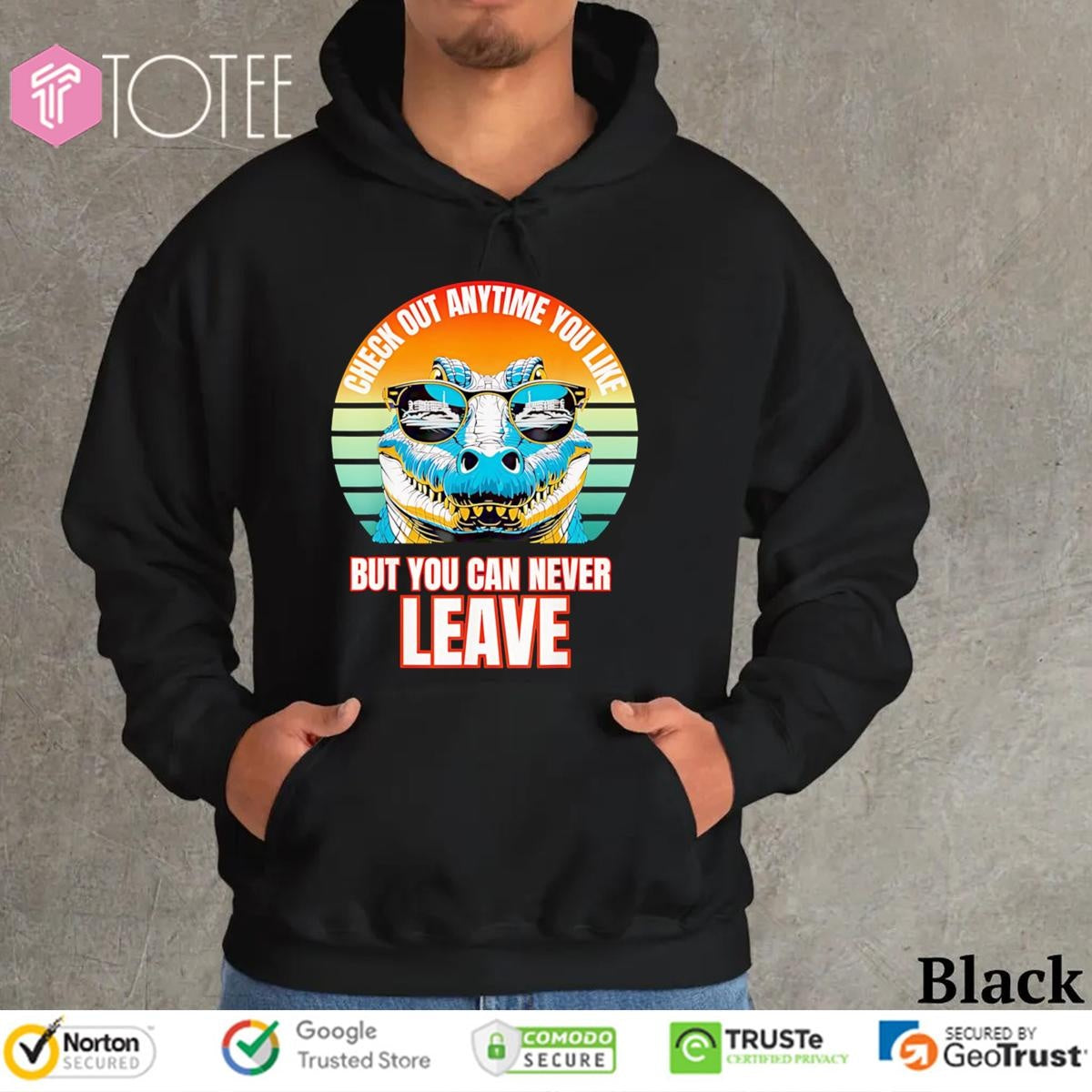 Check Out Anytime You Like But You Can Never Leave Alligator Vintage T-shirt