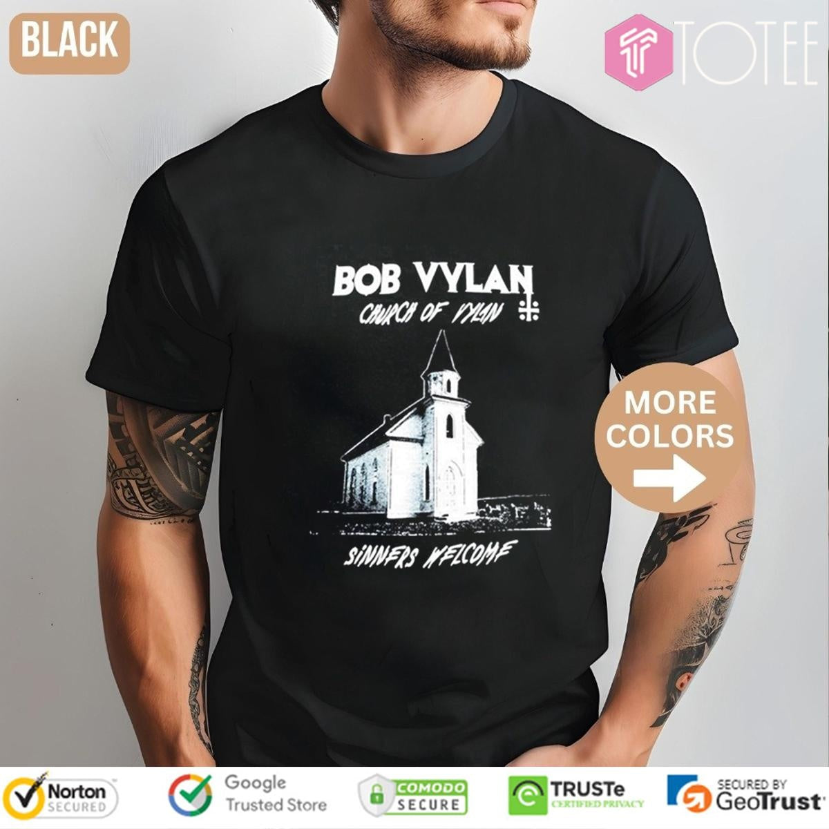 Church Of Vylan Sinner Welcome Bob Vylan Band T-shirt