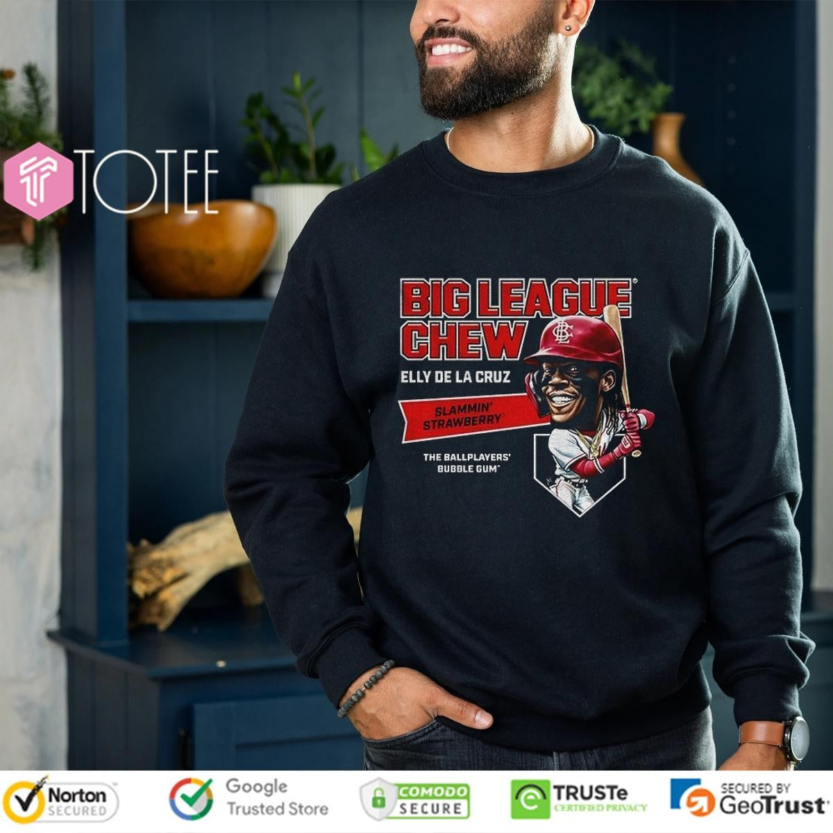 Cincinnati Reds Elly De La Cruz Big League Chew Ballplayers Bubble Gum Slammin Strawberry T-shirt