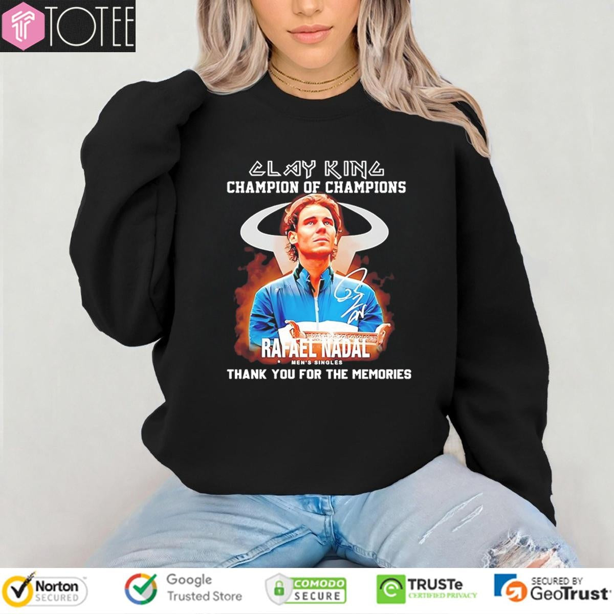 Clay King Champion Of Champions Rafael Nadal Mens Singles Signature T-shirt