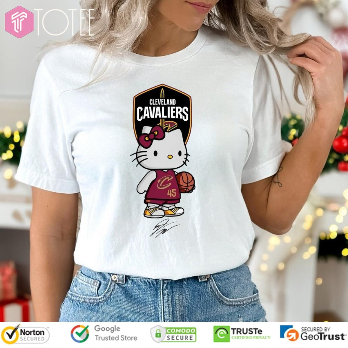 Cleveland Cavaliers Donovan Mitchell Hello Kitty Signatures T-shirt