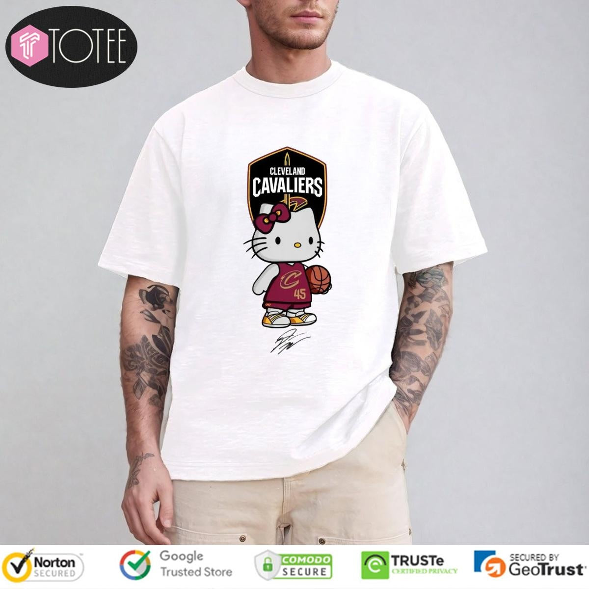 Cleveland Cavaliers Donovan Mitchell Hello Kitty Signatures T-shirt