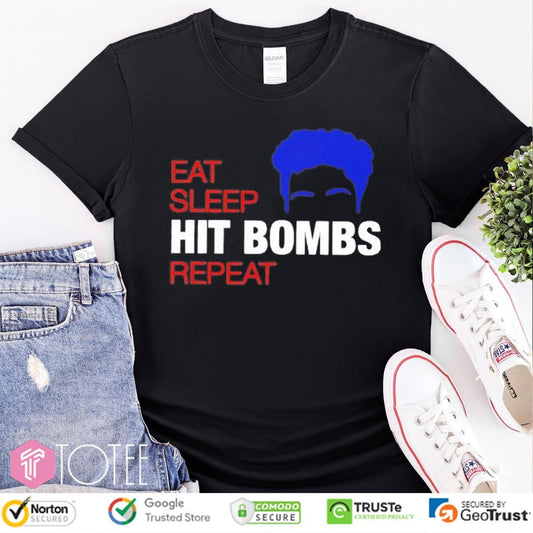 Cody Bellinger Eat Sleep Hit Bombs Repeat Los Angeles Dodgers Baseball T-shirt