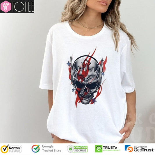 Cody Rhodes Stars  Stripes Nightmare Skull T-shirt