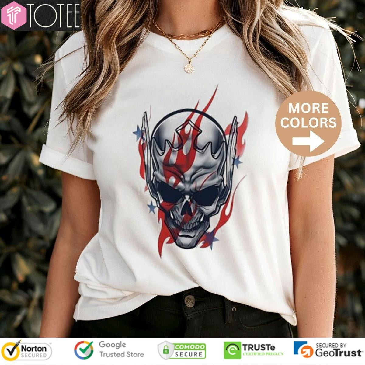 Cody Rhodes Stars  Stripes Nightmare Skull T-shirt