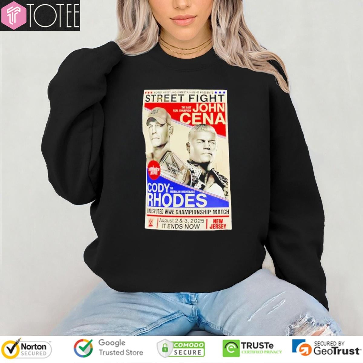 Cody Rhodes Vs John Cena Undisputed Wwe Championship Match Summerslam 2025 T-shirt