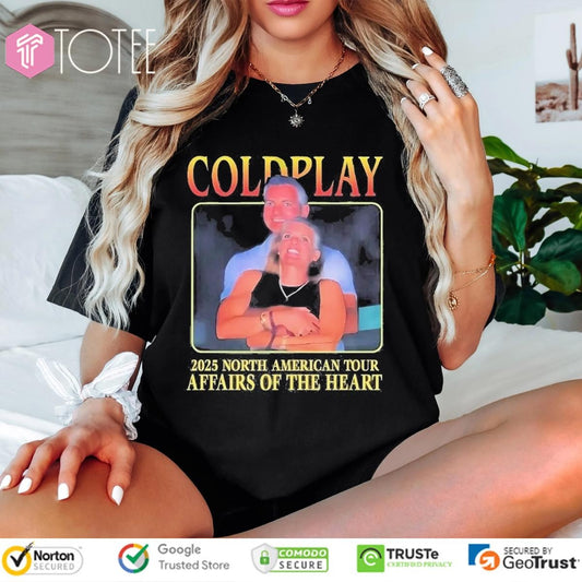 Coldplay 2025 North American Tour Affairs Of The Heart T-shirt