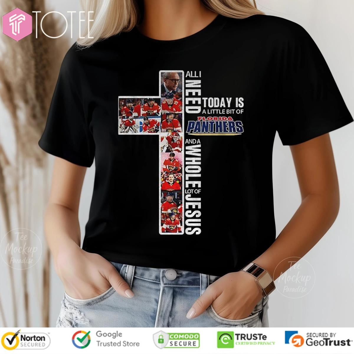 Cross All I Need Today Is A Little Bit Of Florida Panthers Hockey And Jesus T-shirt