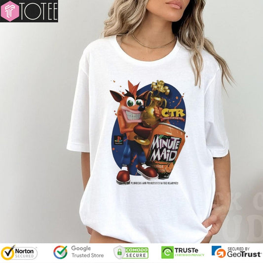 Ctr Crash Team Racing X Minute Maid Orange Soda T-shirt