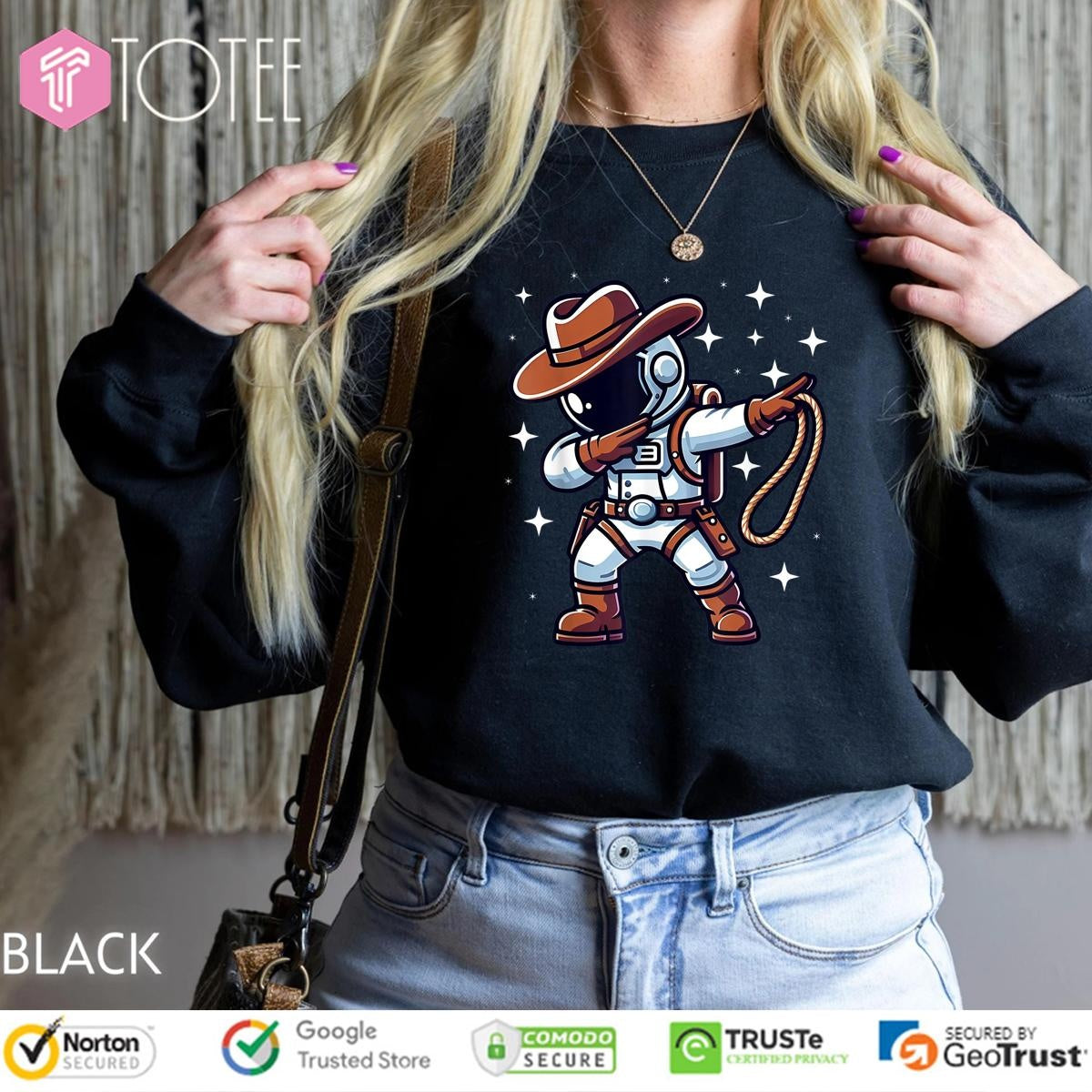 Dabbing Astronaut Cowboy Space T-shirt