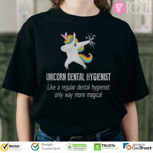 Dabbing Unicorn Dental Hygienist T-shirt