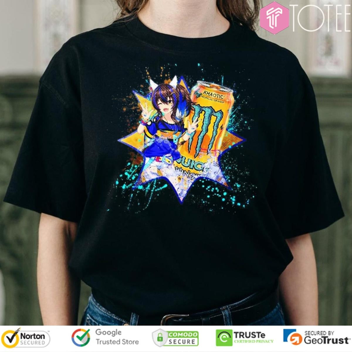 Daitaku Helios Uma Musume Pretty Derby Monster Khaotic Tropical Orange T-shirt