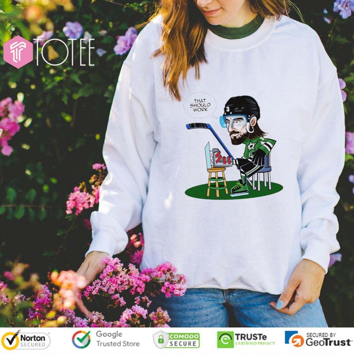 Dallas Stars Chris Tanev That Should Work Cartoon Shirt