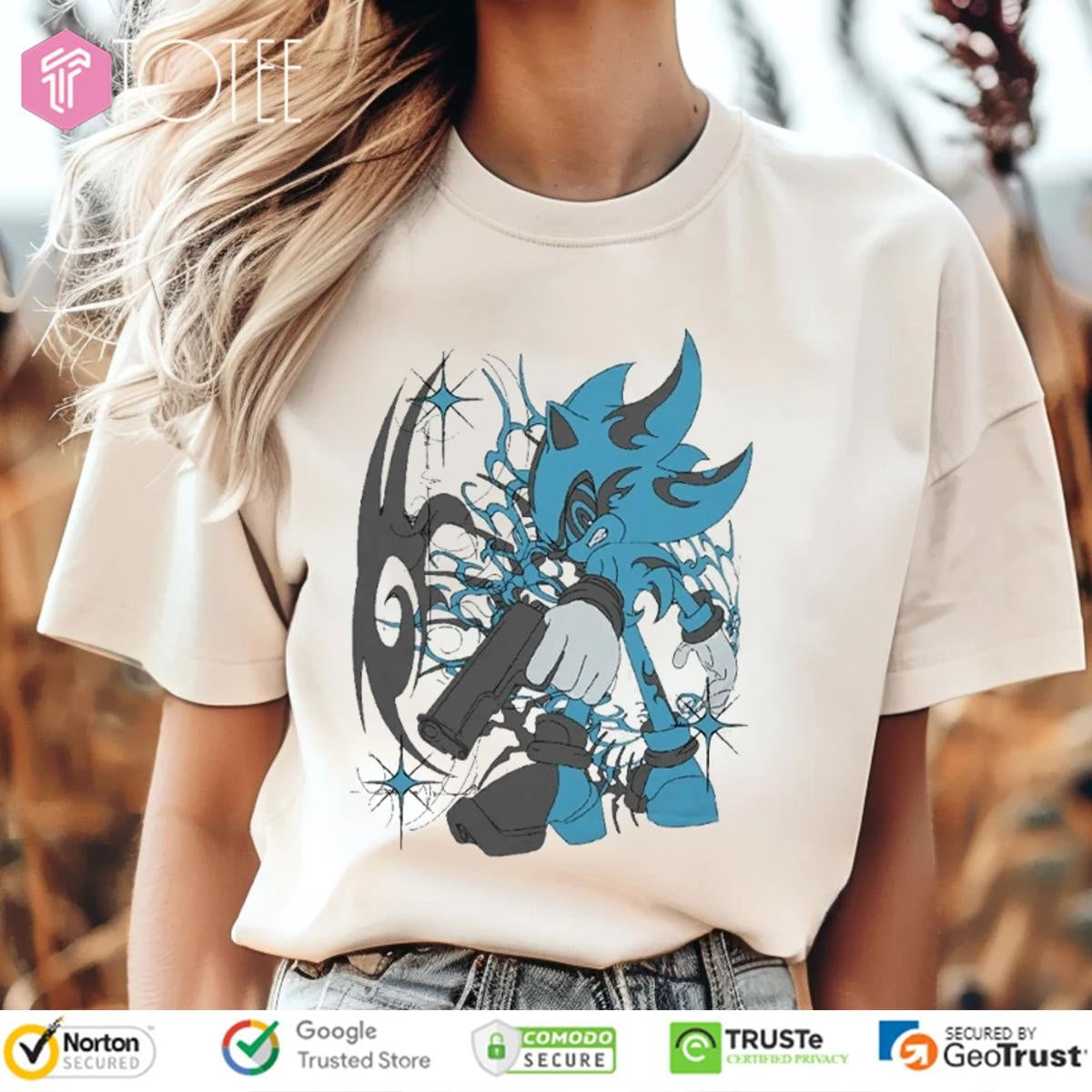 Dark Sonic Drip Guncore Graffiti Vaporwave T-shirt