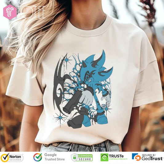 Dark Sonic Drip Guncore Graffiti Vaporwave T-shirt