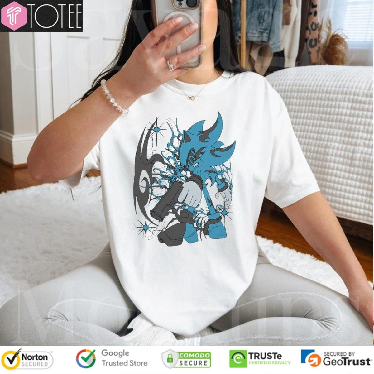 Dark Sonic Drip Guncore Graffiti Vaporwave T-shirt