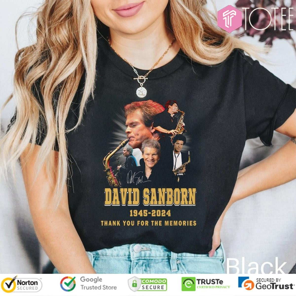 David Sanborn 1945-2024 Signature T-shirt