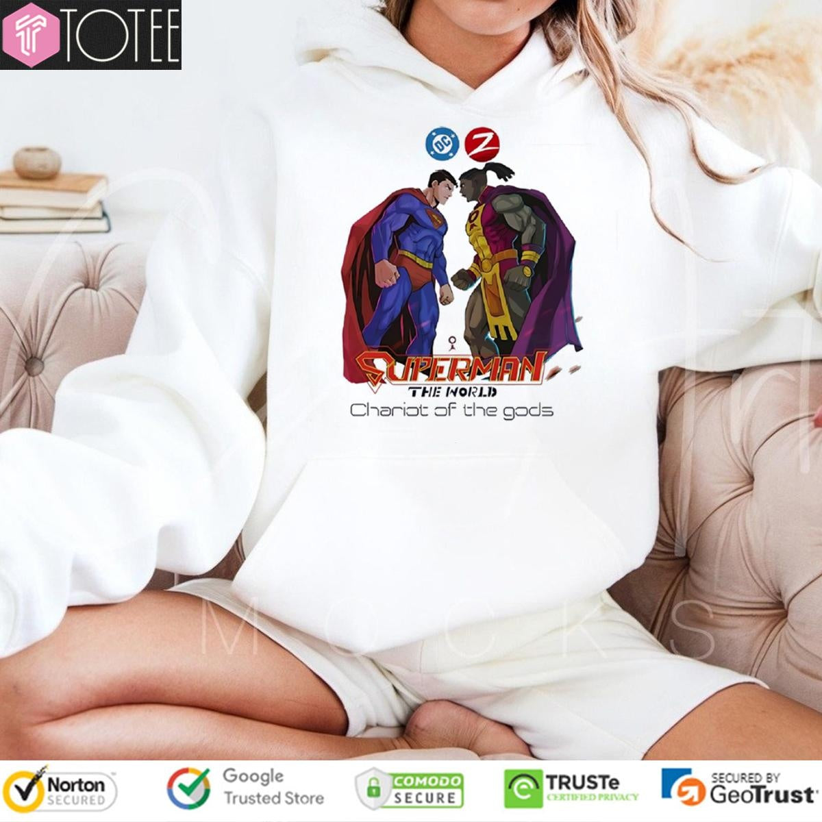 Dc Zebra Comics Superman The World Chariot Of The Gods T-shirt