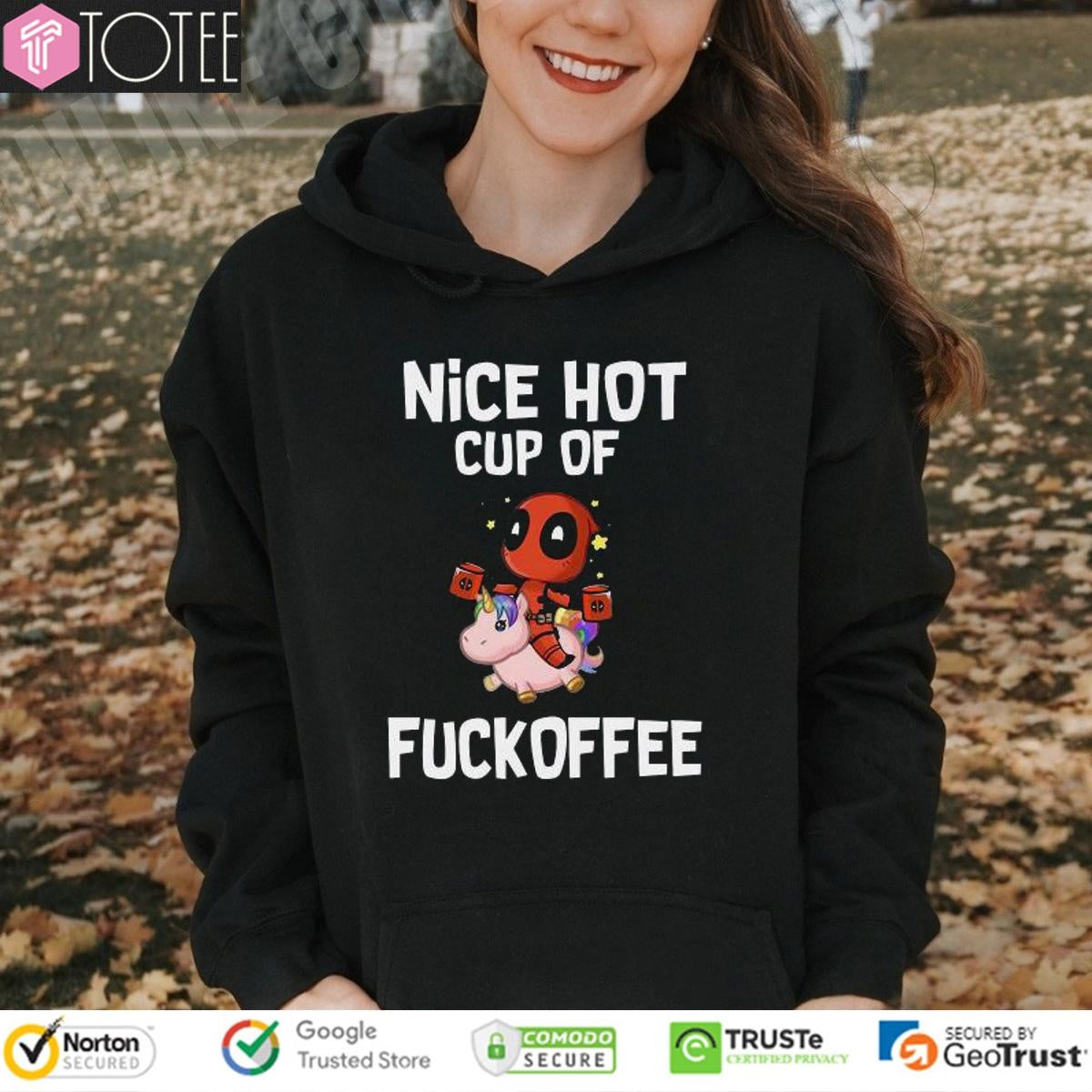 Deadpool Riding Unicorn Nice Hot Cup Of Fuckoffee T-shirt