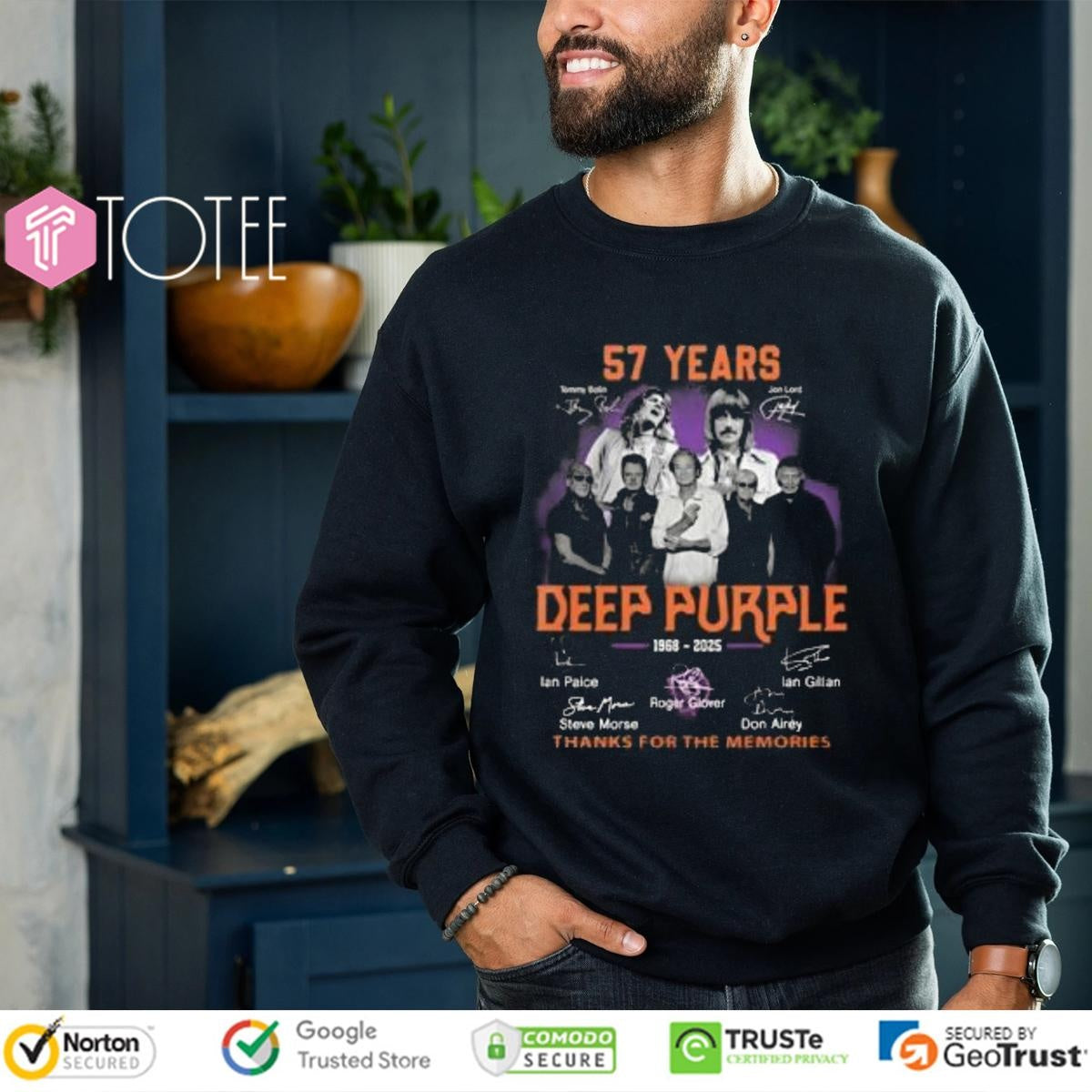 Deep Purple 57 Years 1968-2025 Signatures sweatshirt