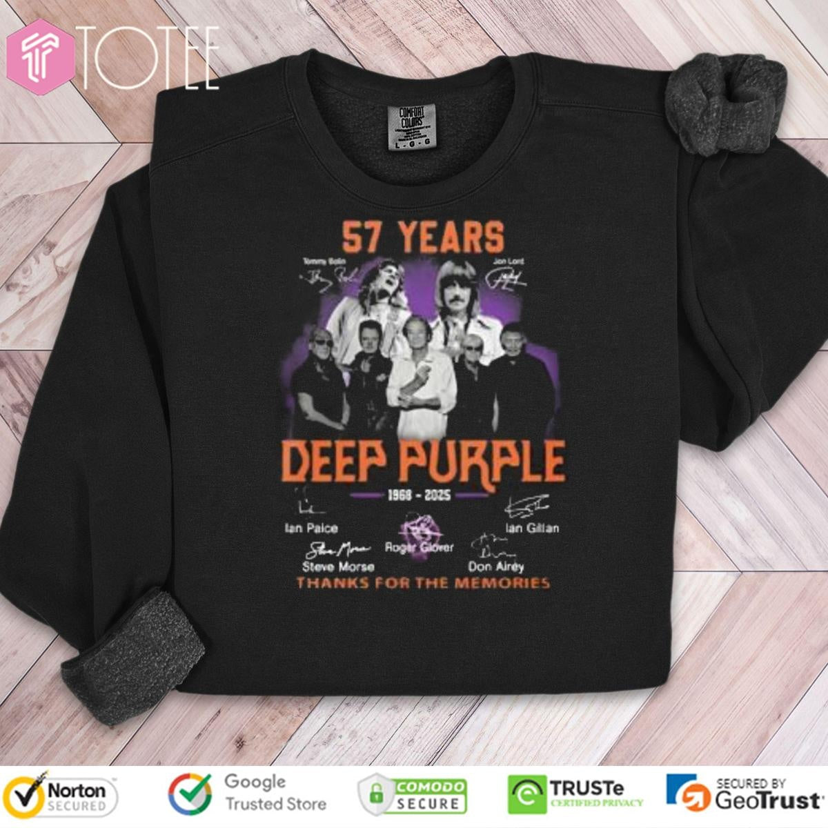 Deep Purple 57 Years 1968-2025 Signatures sweatshirt