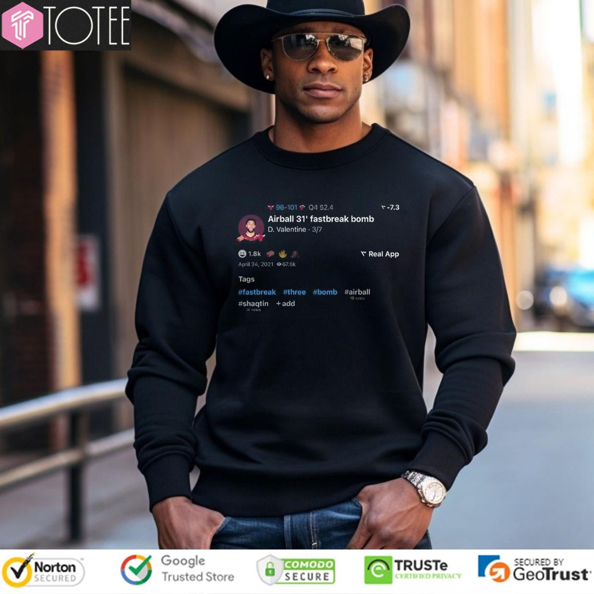 Denzel Valentine Airball 31 Fastbreak Bomb T-shirt