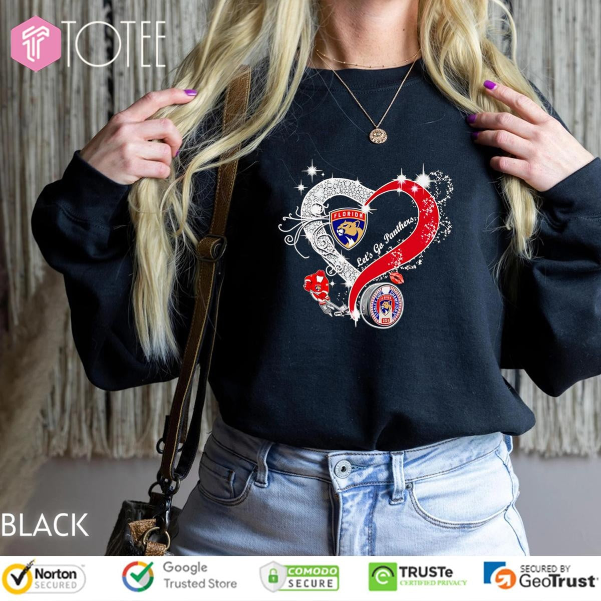 Diamond Heart Lets Go Florida Panthers T-shirt