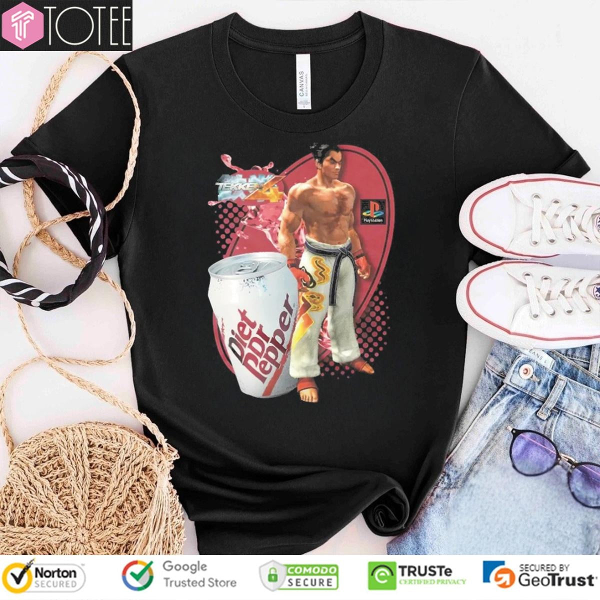 Diet Dr Pepper X Mishima Kazuya Tekken T-shirt