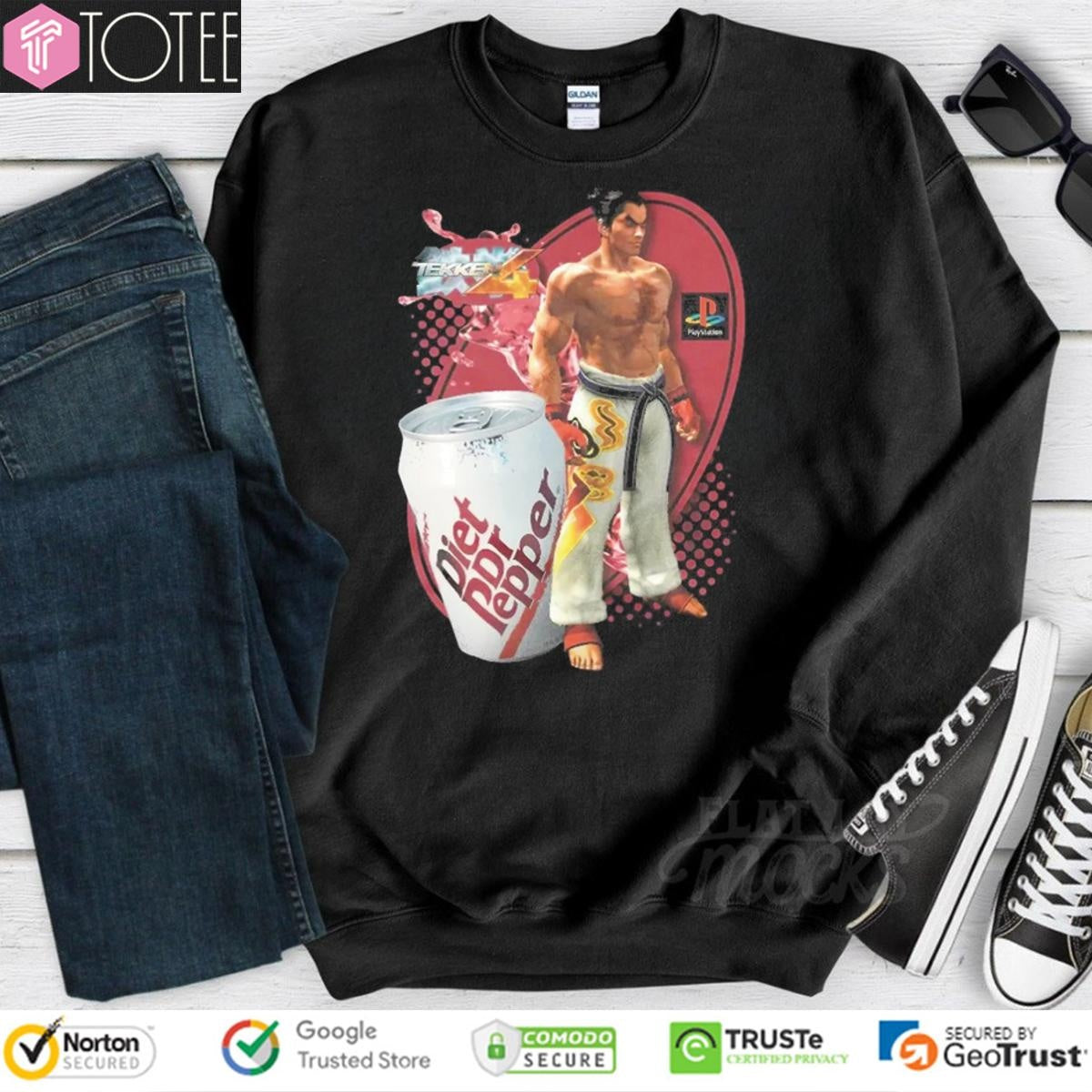 Diet Dr Pepper X Mishima Kazuya Tekken T-shirt