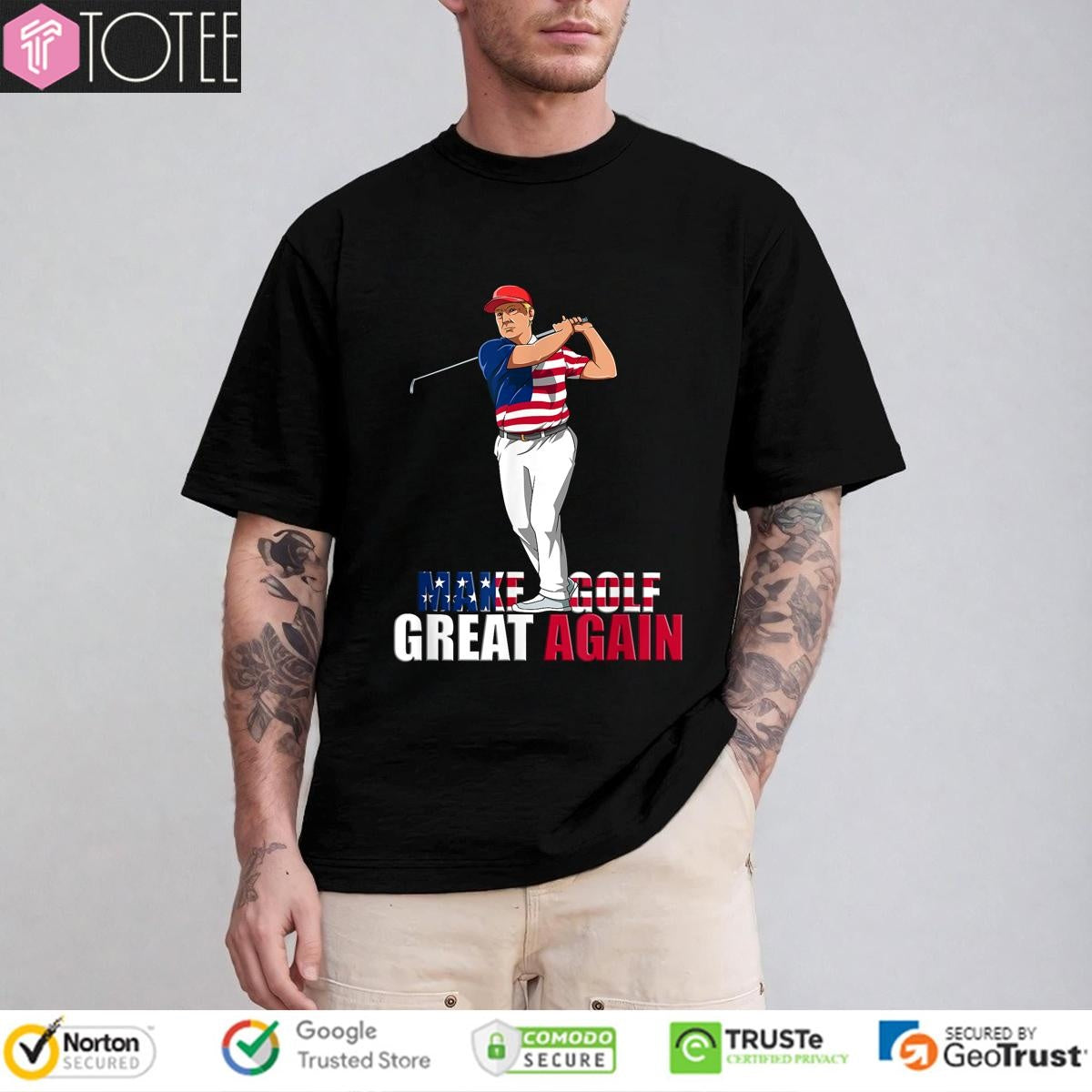 Donald Trump Make Golf Again Funny Golf Gift Maga 4Th Of July T-shirt