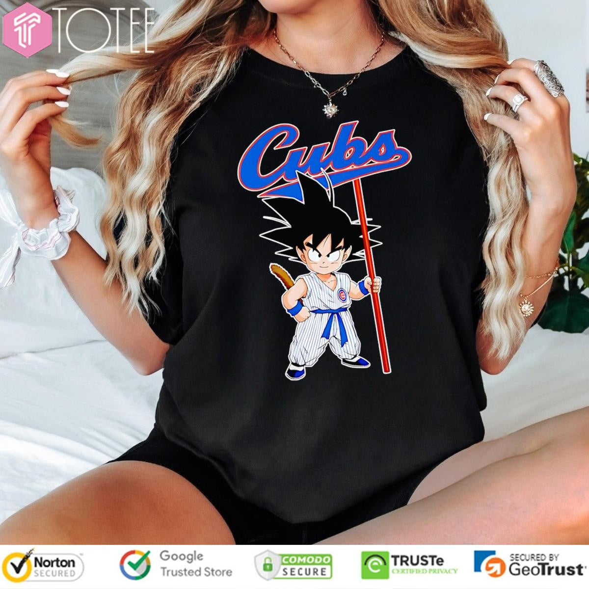 Dragon Ball Z Goku Cosplay Chicago Cubs T-shirt
