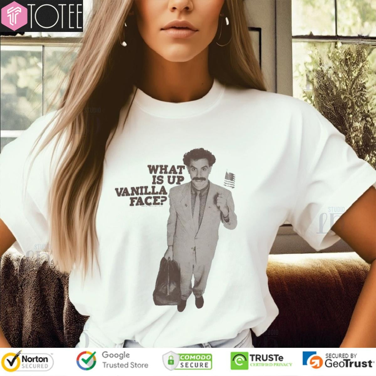 Drake Borat What Is Up Vanilla Face T-shirt