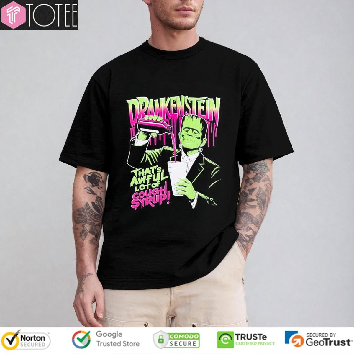 Drankenstein Thats Awful Lot Of Cough Syrup Frankenstein T-shirt